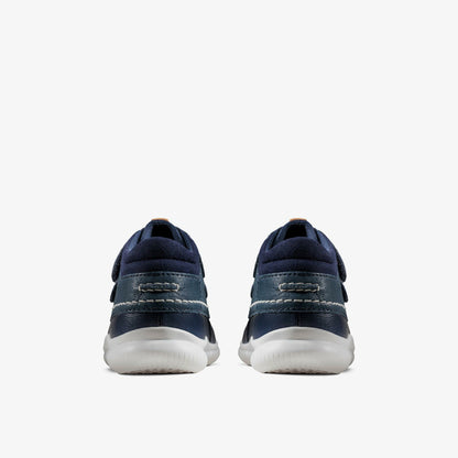 Crest Tuktu Toddler Navy Leather - Clarks Kids