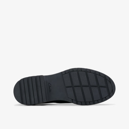 Loxham Brogue Youth Black Patent - Clarks Kids