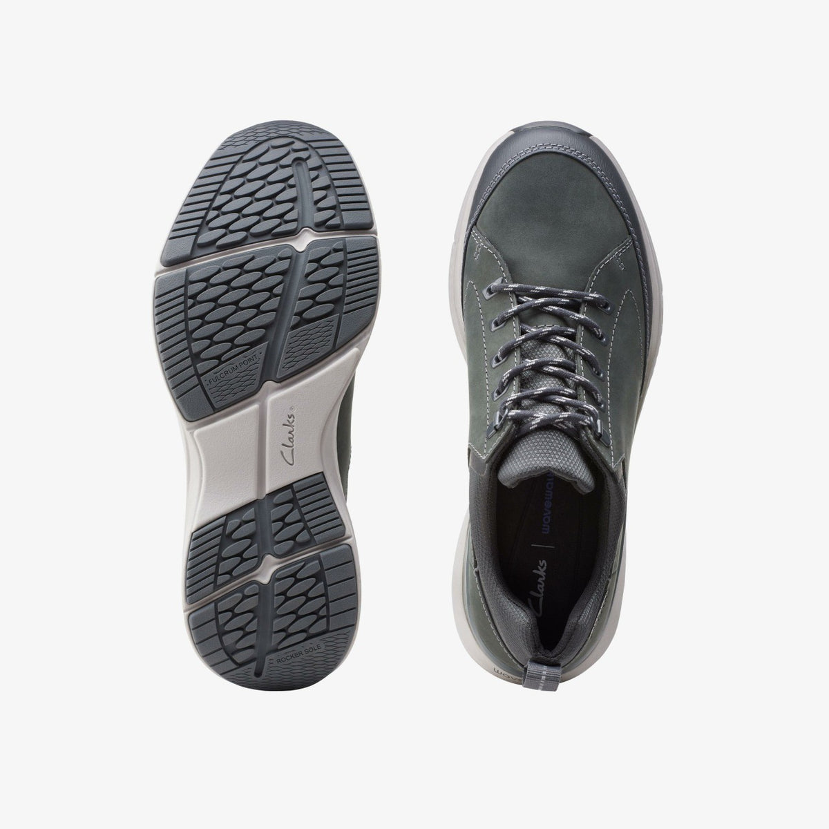 Wave 2.0 Vibe Dark Grey Nubuck - Clarks Men