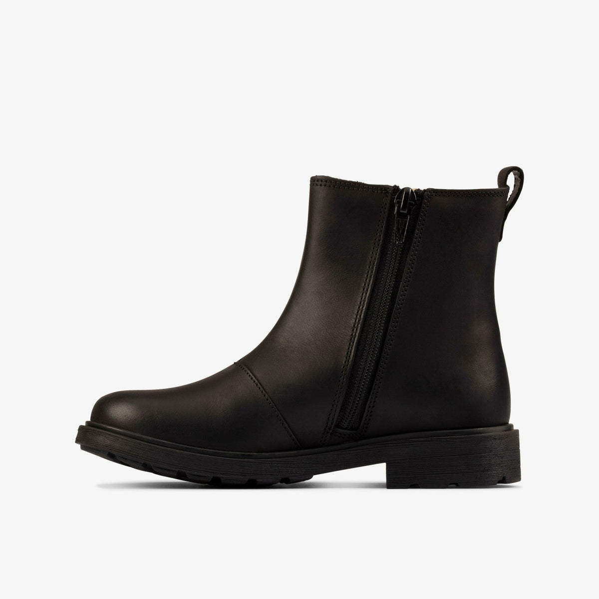 Astrol Orin Kid Black Leather - Clarks Kids