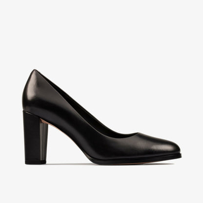 Kaylin Cara 2 Black Leather - Clarks Women