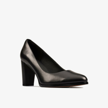 Kaylin Cara 2 Black Leather - Clarks Women