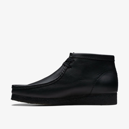 Wallabee Boot Black Leather - Clarks Men