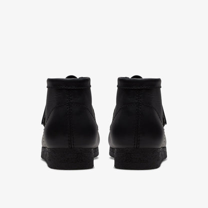 Wallabee Boot Black Leather - Clarks Men