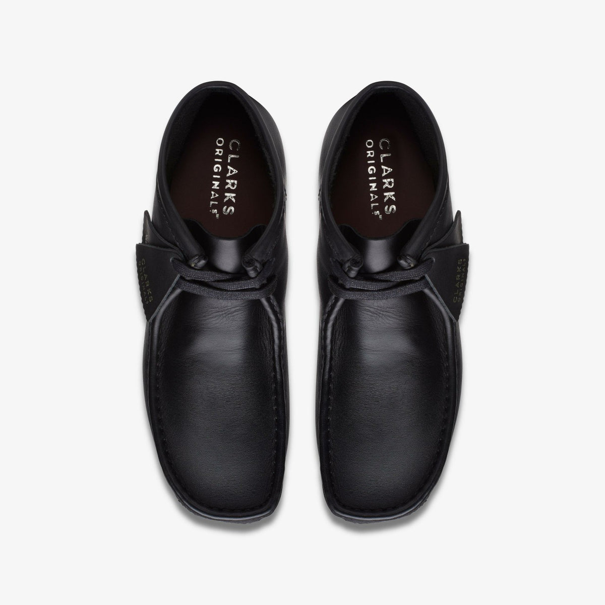 Wallabee Boot Black Leather - Clarks Men