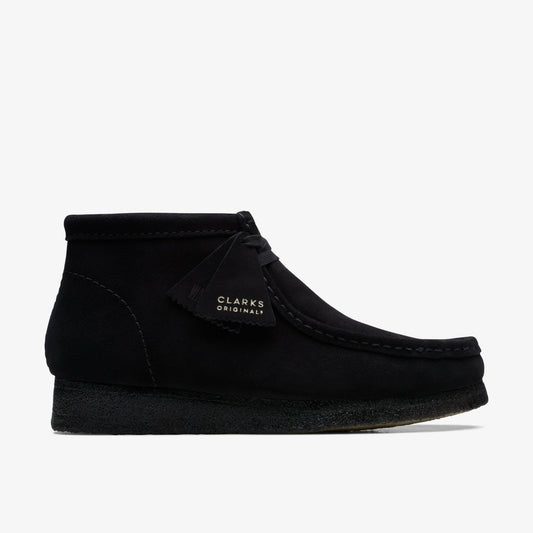 Wallabee Boot Black Suede - Clarks Men