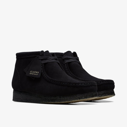 Wallabee Boot Black Suede - Clarks Men