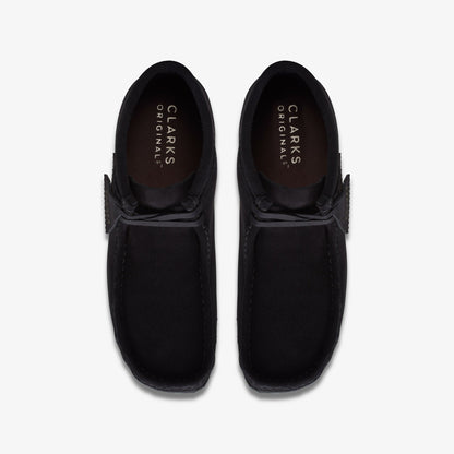 Wallabee Boot Black Suede - Clarks Men