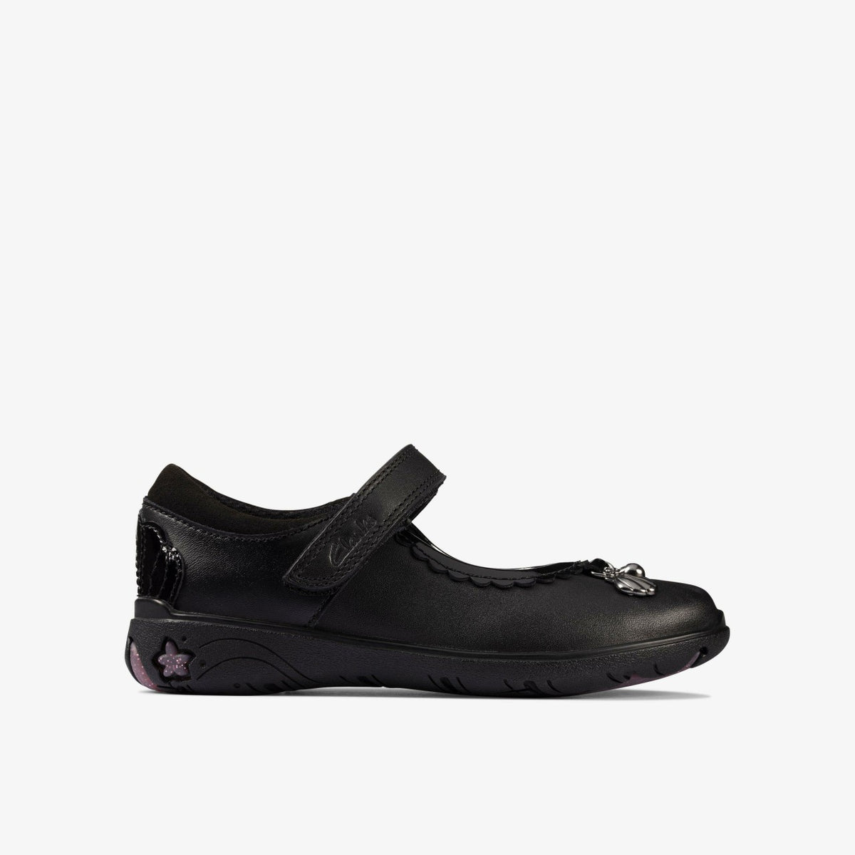 Sea Shimmer Toddler Black Leather - Clarks Kids