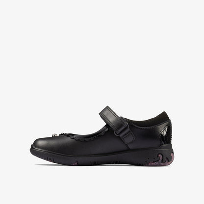 Sea Shimmer Toddler Black Leather - Clarks Kids