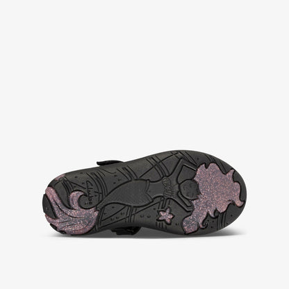Sea Shimmer Toddler Black Leather - Clarks Kids