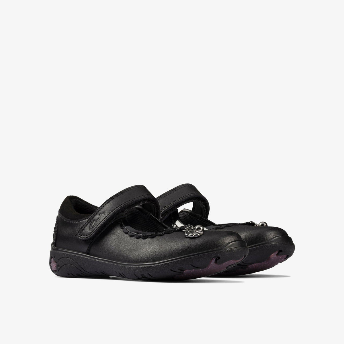 Sea Shimmer Toddler Black Leather - Clarks Kids