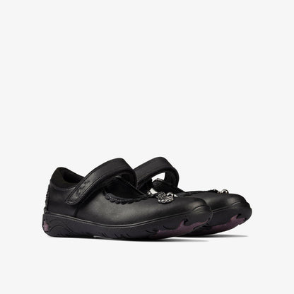 Sea Shimmer Toddler Black Leather - Clarks Kids