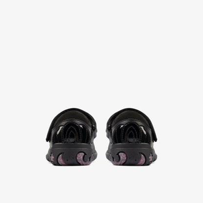 Sea Shimmer Toddler Black Leather - Clarks Kids