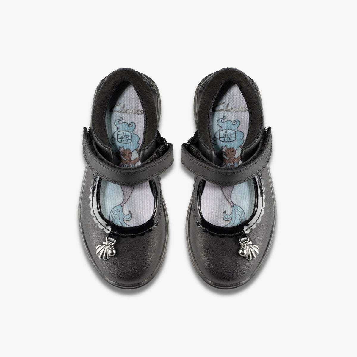 Sea Shimmer Toddler Black Leather - Clarks Kids