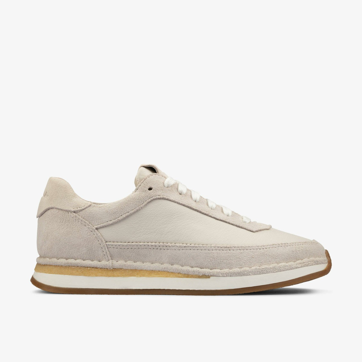 Craft Run Lace White Suede - Clarks Women