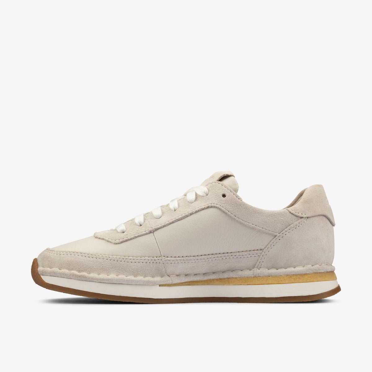 Craft Run Lace White Suede - Clarks Women