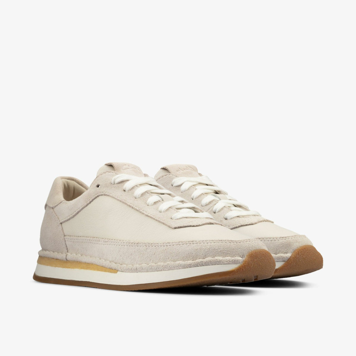 Craft Run Lace White Suede - Clarks Women