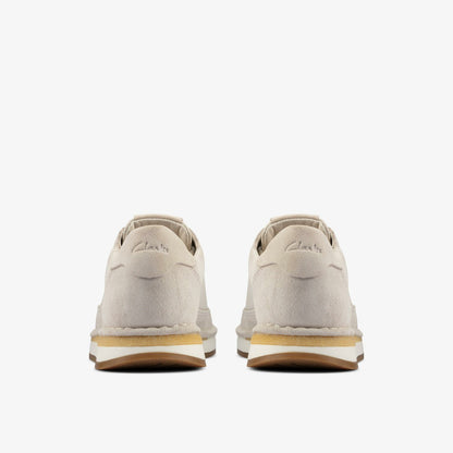 Craft Run Lace White Suede - Clarks Women
