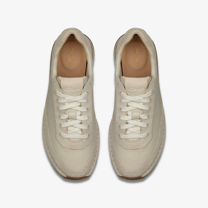 Craft Run Lace White Suede - Clarks Women