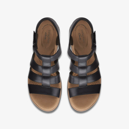 Jillian Quartz Black Leather - Clarks Women