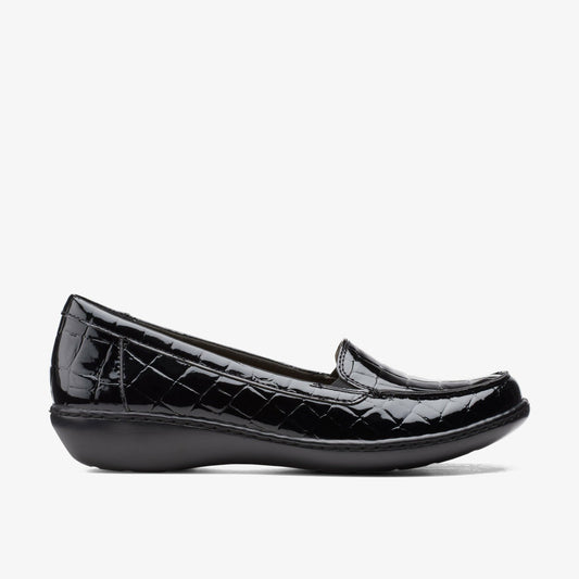 Ashland Jam Black Patent/Crocodile - Clarks Women