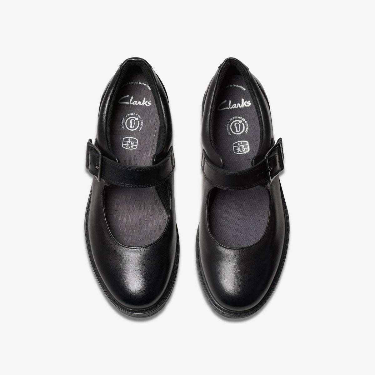 Loxham Walk Youth Black Leather - Clarks Kids