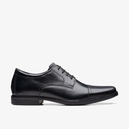 Howard Cap Black Leather - Clarks Men