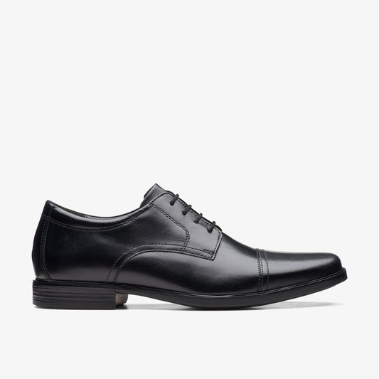Howard Cap Black Leather - Clarks Men