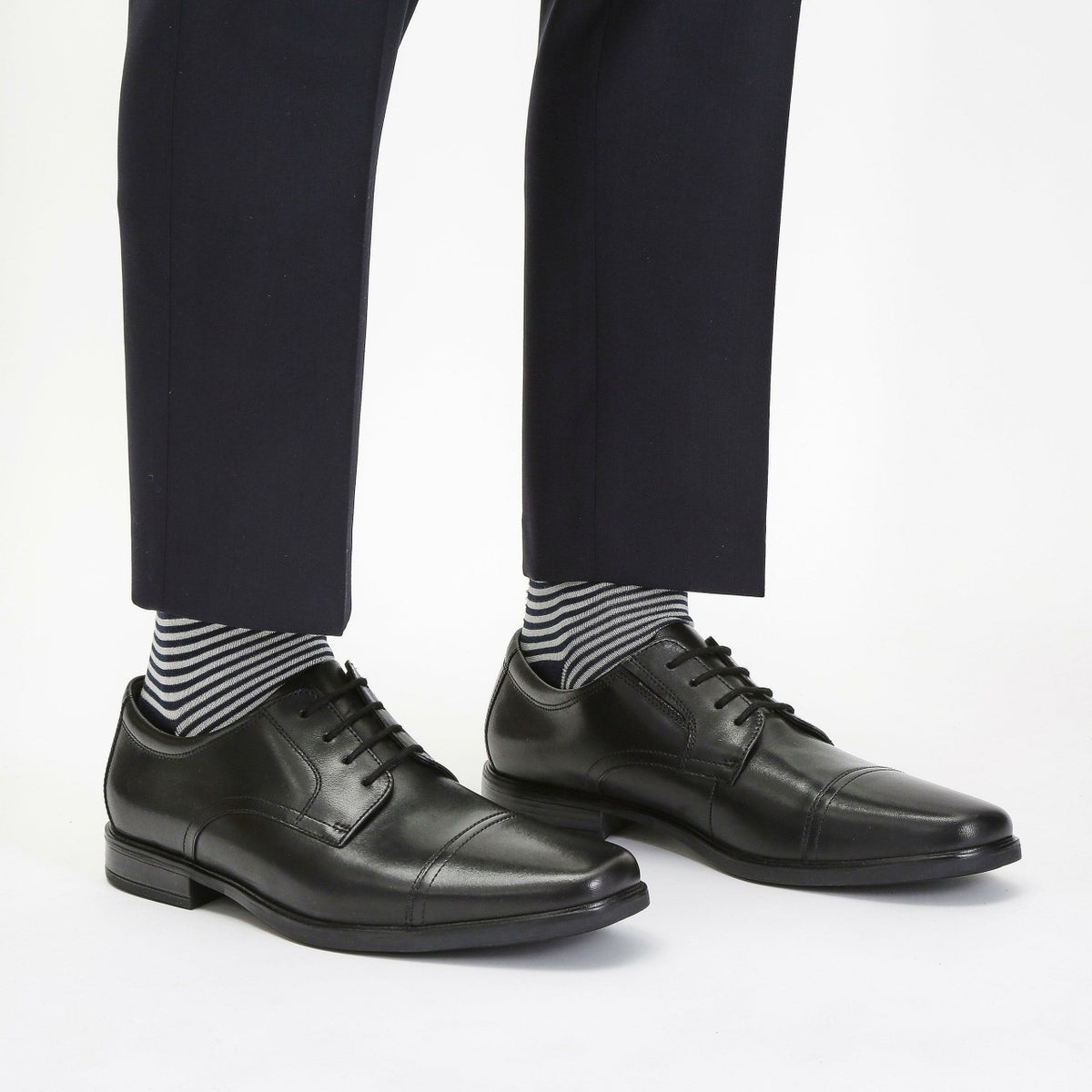 Howard Cap Black Leather - Clarks Men