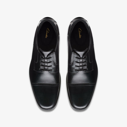 Howard Cap Black Leather - Clarks Men