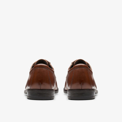 Howard Walk Dark Tan Leather - Clarks Men