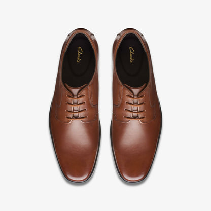 Howard Walk Dark Tan Leather - Clarks Men