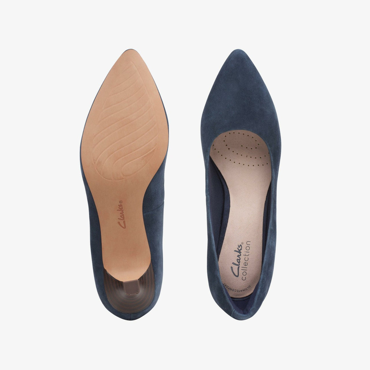 Shondrah Jade Navy Suede - Clarks Women