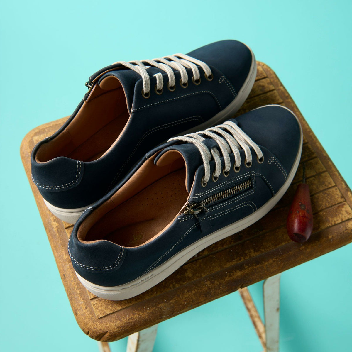 Nalle Lace Navy Nubuck - Clarks Women