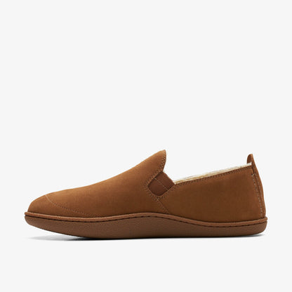 Home Mocc Slipper Tan Suede - Clarks Men