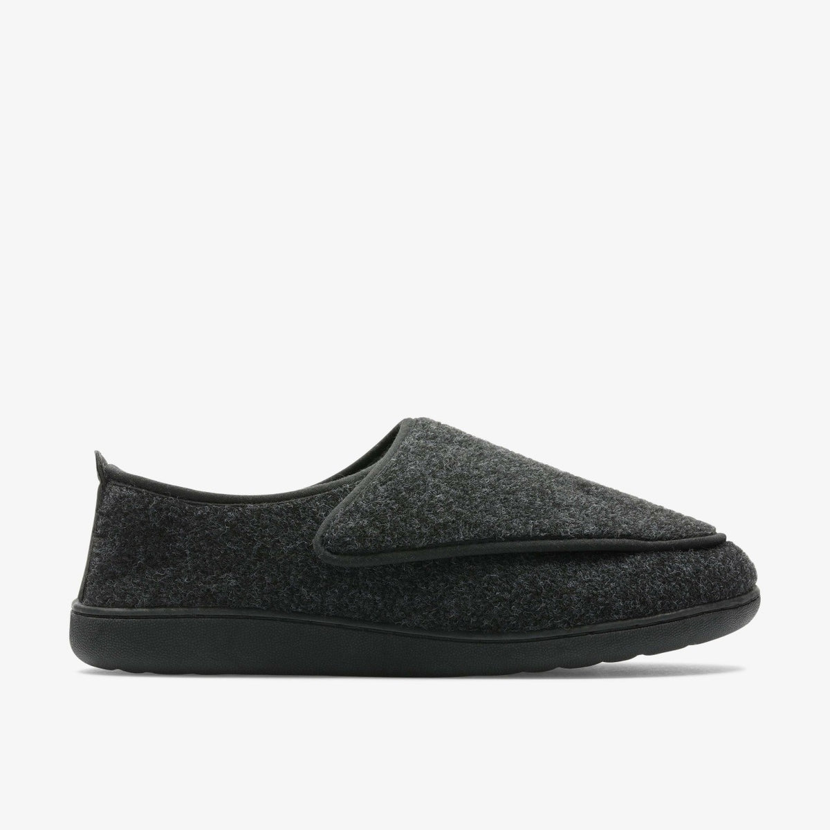 King Riptape Slipper Dark Grey Felt - Clarks Men