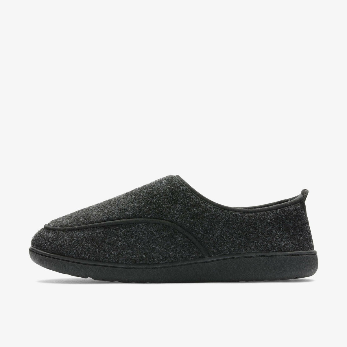 King Riptape Slipper Dark Grey Felt - Clarks Men