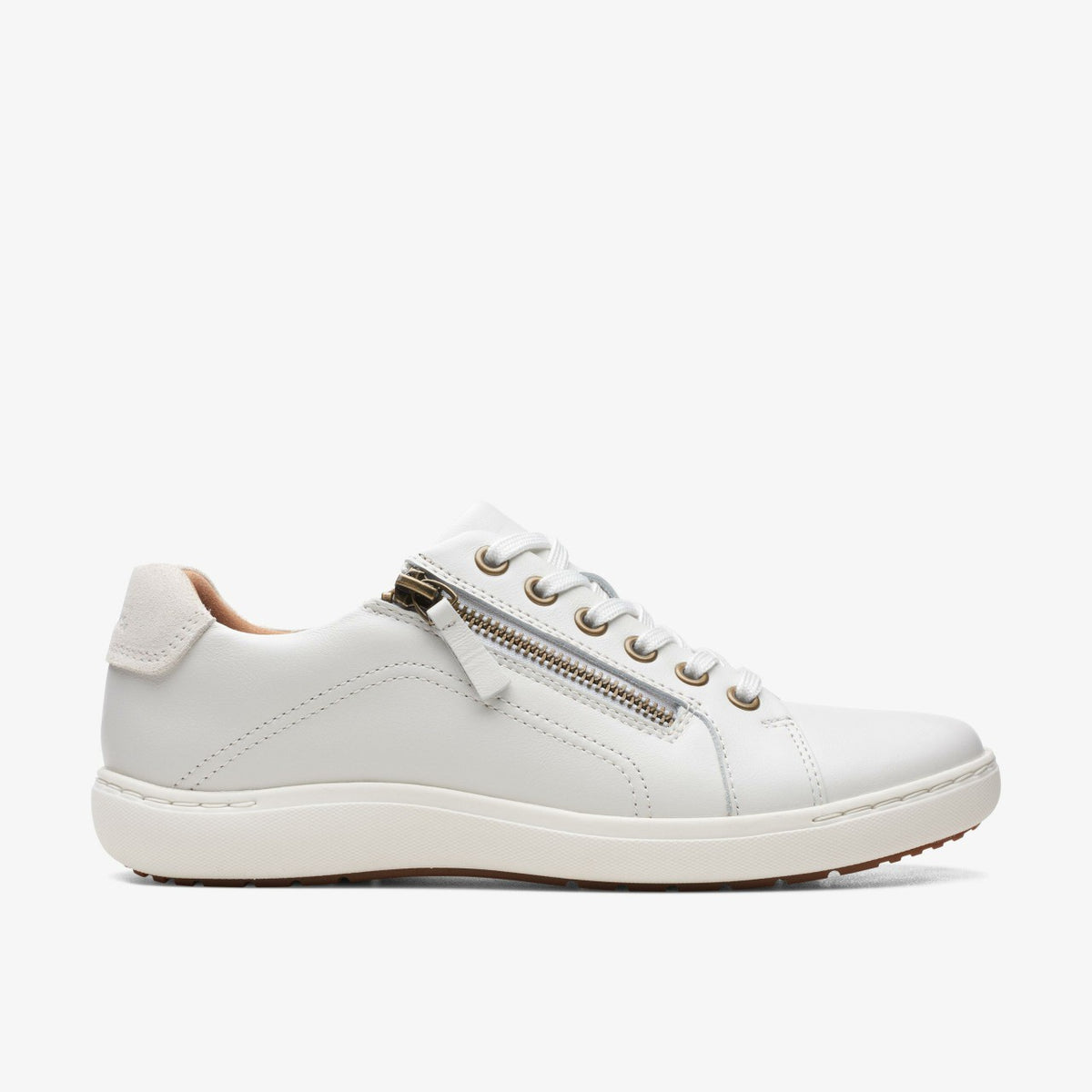 Nalle Lace White Leather - Clarks Women