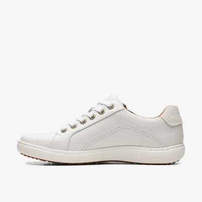 Nalle Lace White Leather - Clarks Women