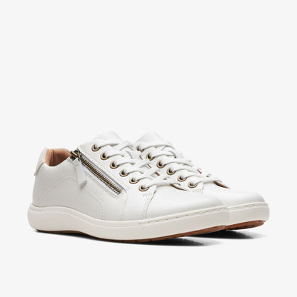 Nalle Lace White Leather - Clarks Women