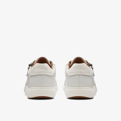 Nalle Lace White Leather - Clarks Women