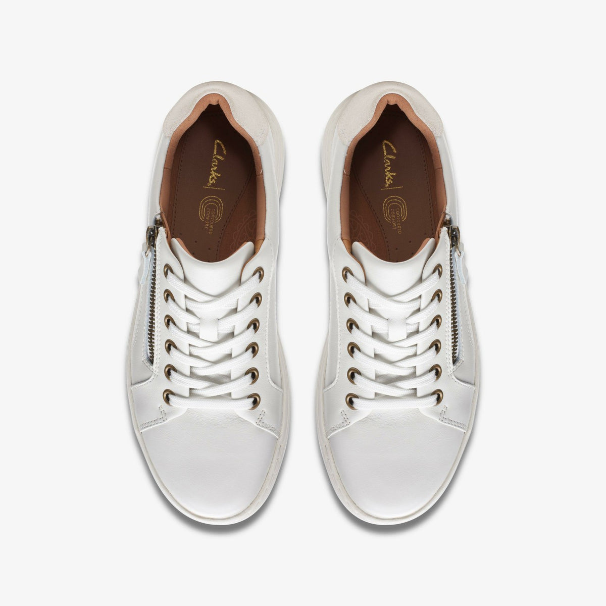 Nalle Lace White Leather - Clarks Women