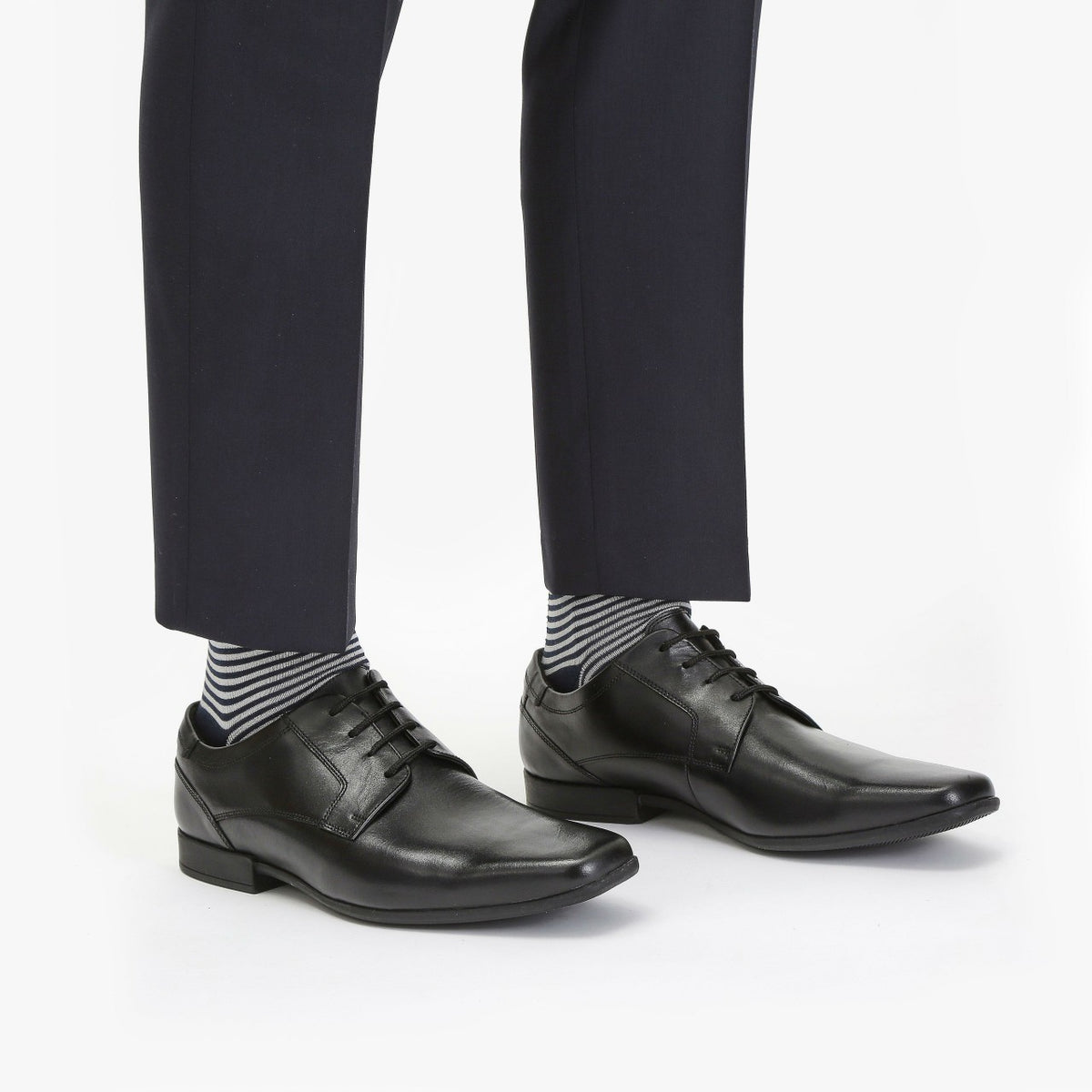 Sidton Lace Black Leather - Clarks Men