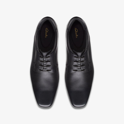 Sidton Lace Black Leather - Clarks Men