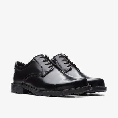 Kerton Lace Black Leather - Clarks Men