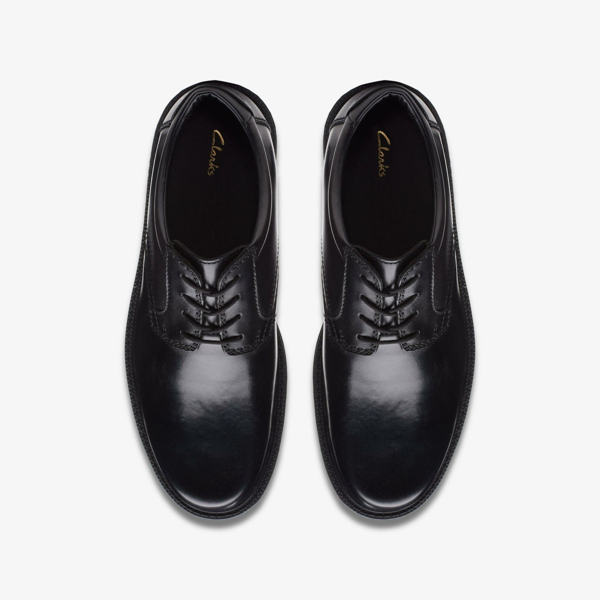 Kerton Lace Black Leather - Clarks Men
