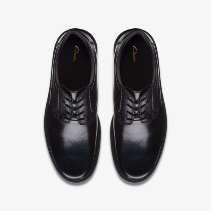 Kerton Lace Black Leather - Clarks Men