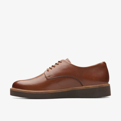 Glickly Derby Dark Tan Leather - Clarks Women