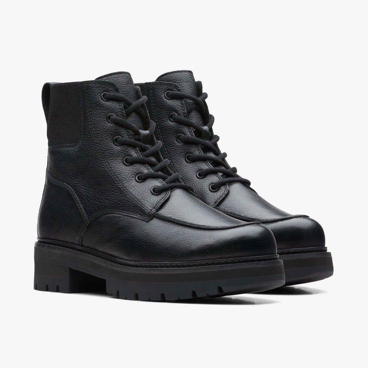 Orianna Mid Black Warmlined Leather - Clarks Women